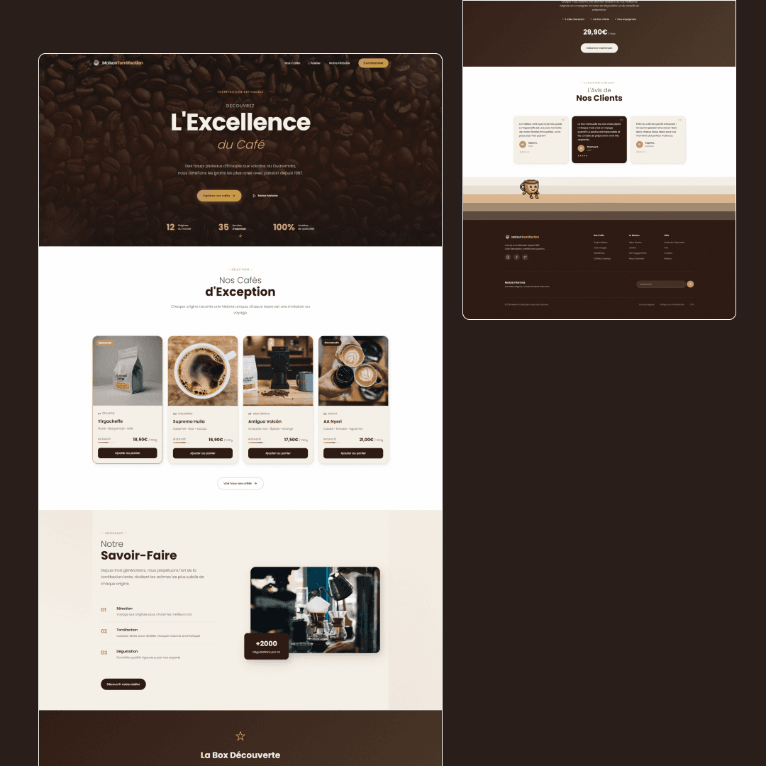 Maison Torrefaction - e-commerce cafe artisanal