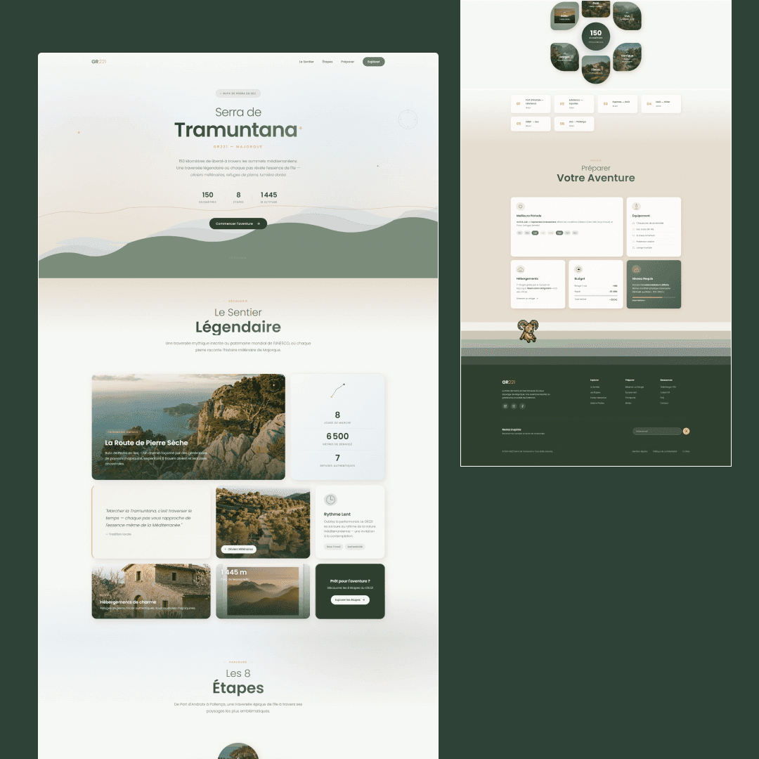 GR20 Serra de Tramuntana - site vitrine immersif